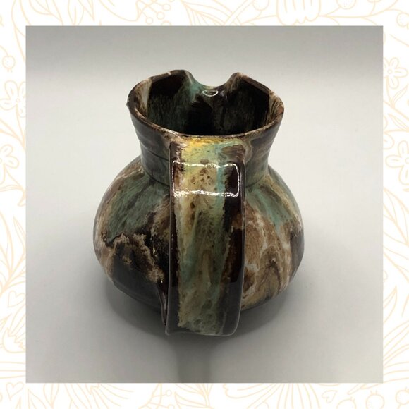 SOLD Pinecroft Canadian Studio Pottery Fundy Redware Creamer - Picture 4 of 7